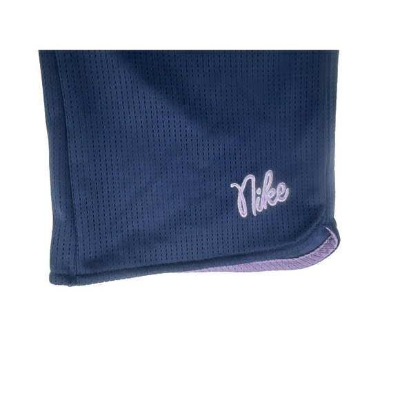 Nike Girls Youth Mesh running Capri Pants Lined Navy lavender Size XL 16 - Picture 7 of 14